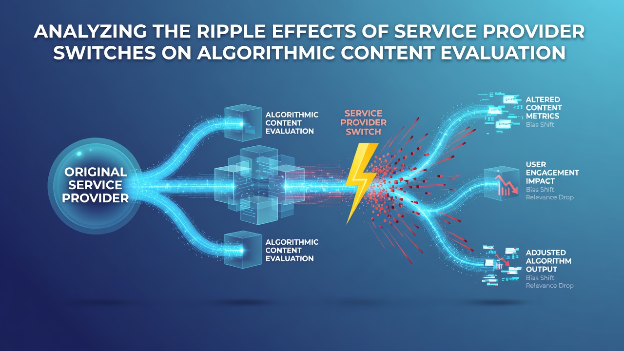 Analyzing the Ripple Effects of Service Provider Switches on Algorithmic Content Evaluation